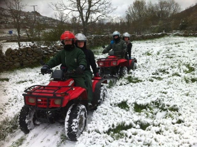  quads in the snow 